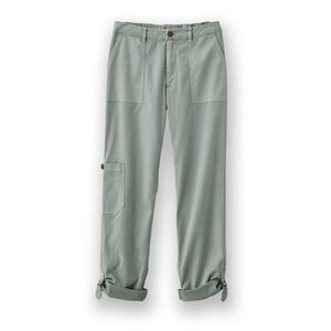 Soft Surroundings‎ L Antigua Green Convertible Cargo Crop Pants